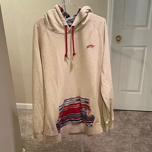 Hooey Cream Hoodie with Red and Striped Accents